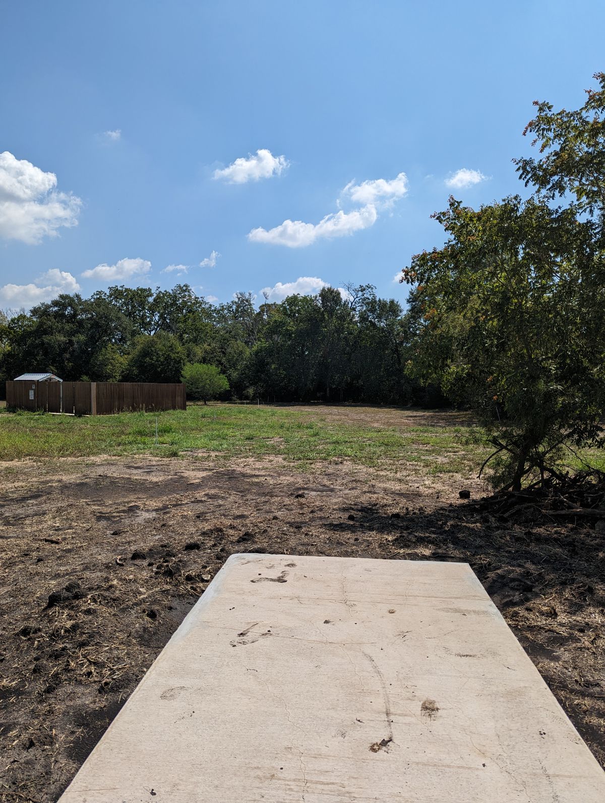 Hole 6 Tee (pin is in the edge of the woods)