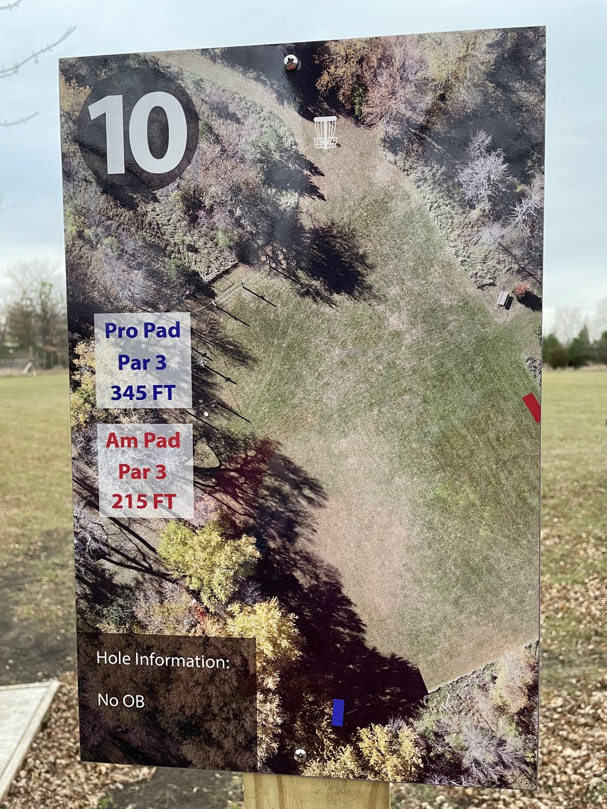 Hole 10 tee sign