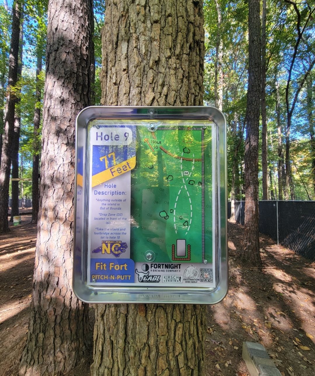 Hole 9 tee sign
