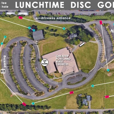 From the church website.  Hole 1 is gone as of July 2020 :(