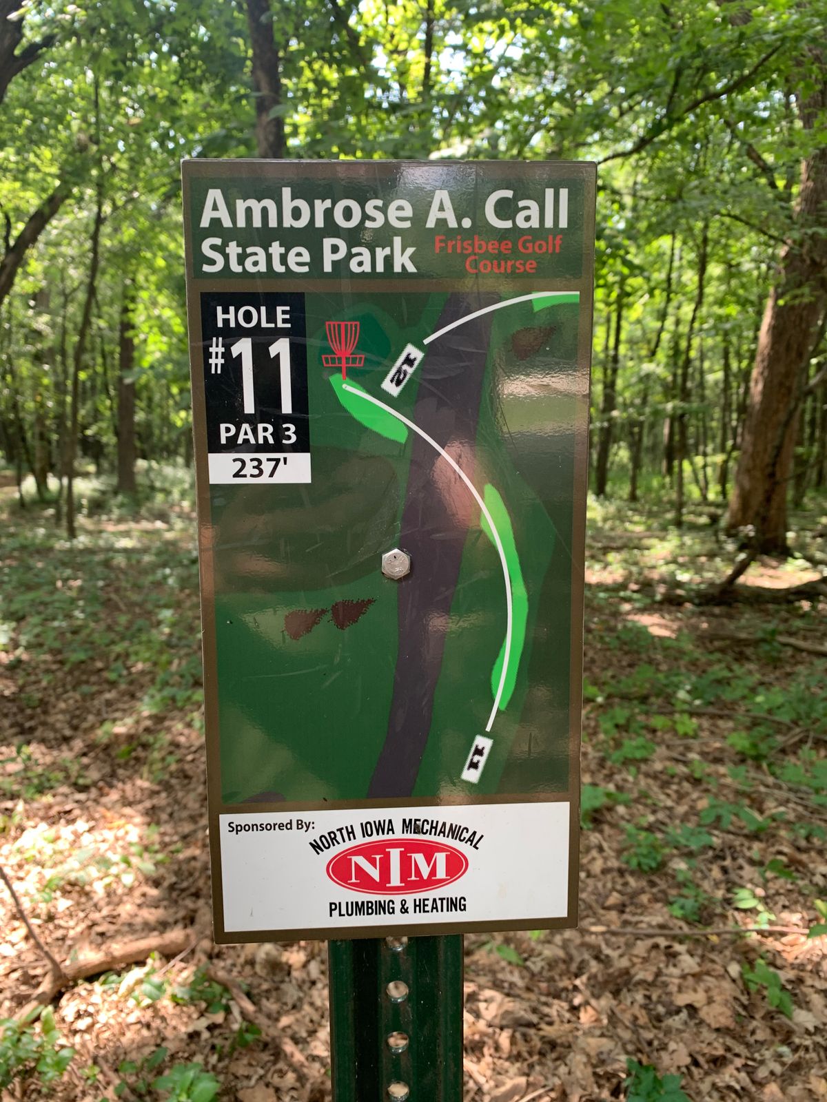 Hole 11 Tee Sign