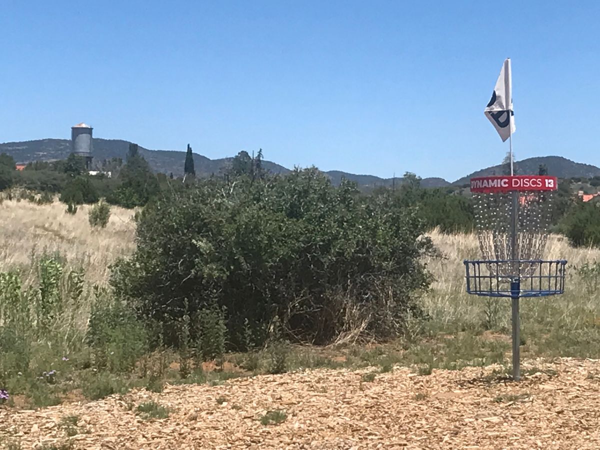 Hole 13 and the Fort Bayard water tower.