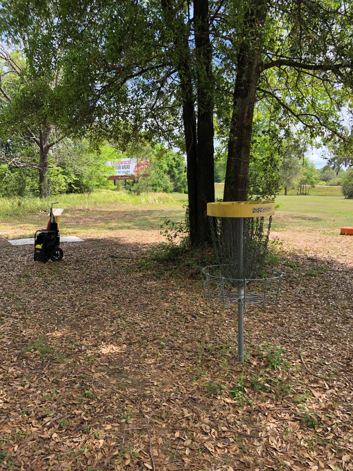 Hole 11, basket to tee