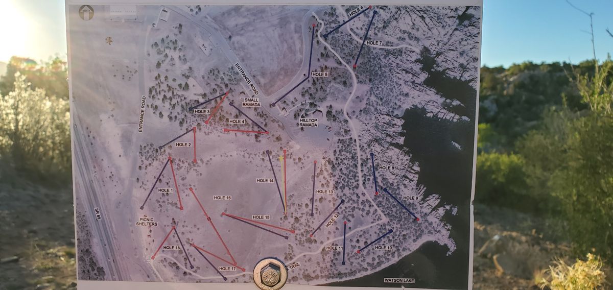 Course map, with alternative tees.