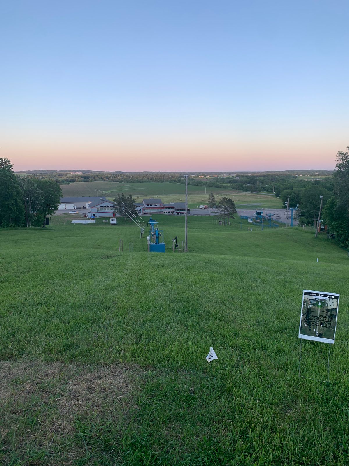 Hole 18, huge downhill to finish!!!