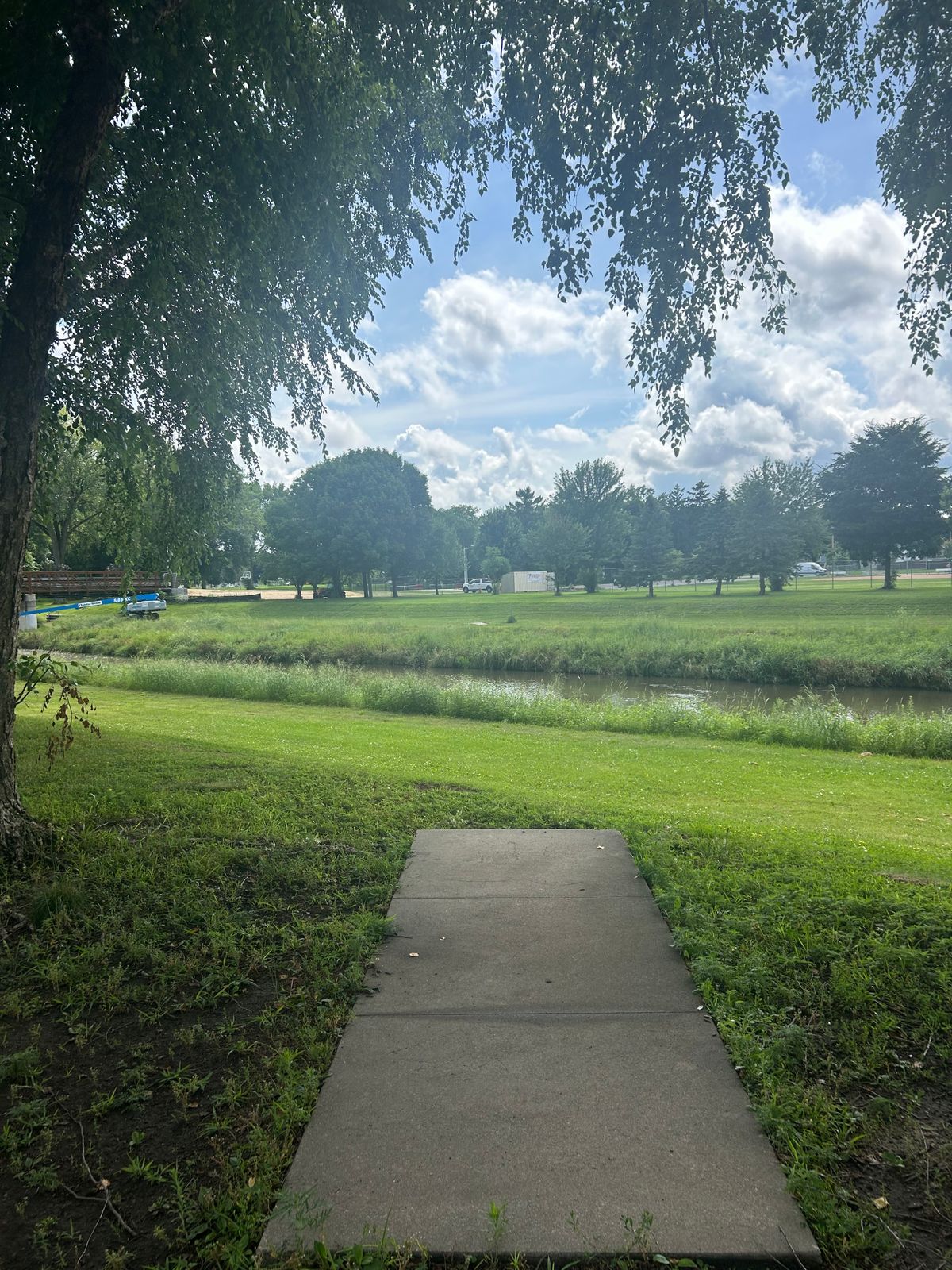 Hole 9 teepad - throw over the river!