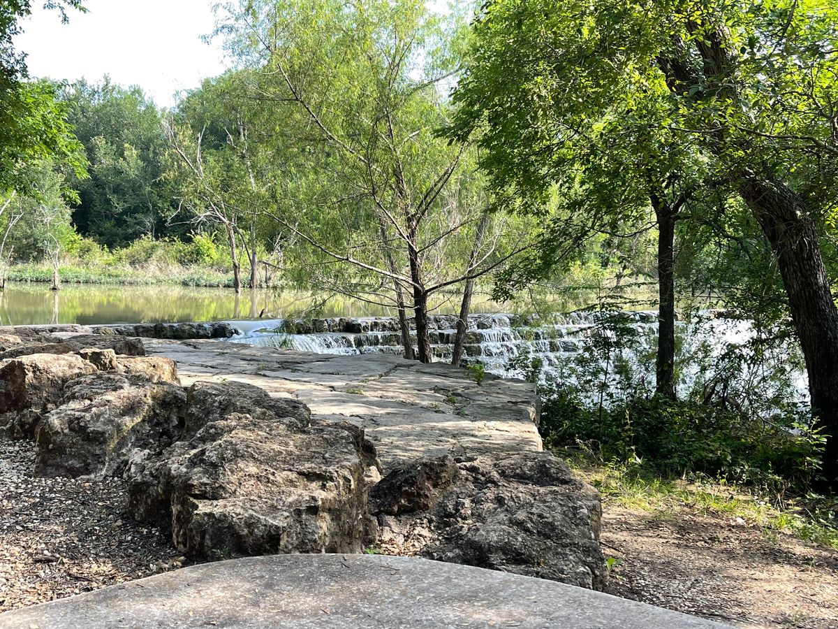 Scenic rest stop between basket 14 and tee box 15.