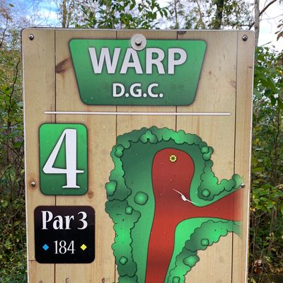 Alternate tee and pin not pictured on sign. Take mowed path to the right for short tee.