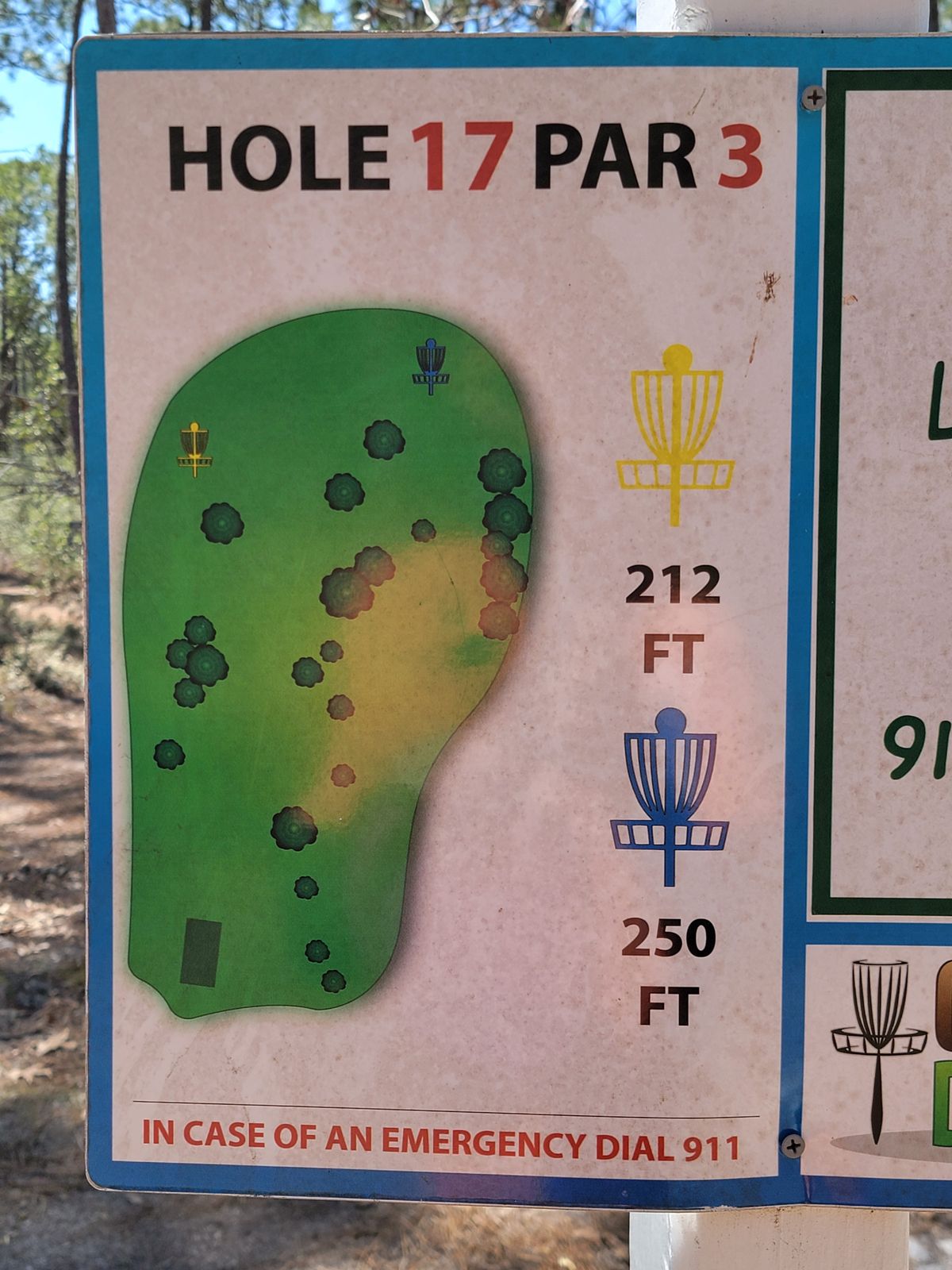 Hole 17 tee sign