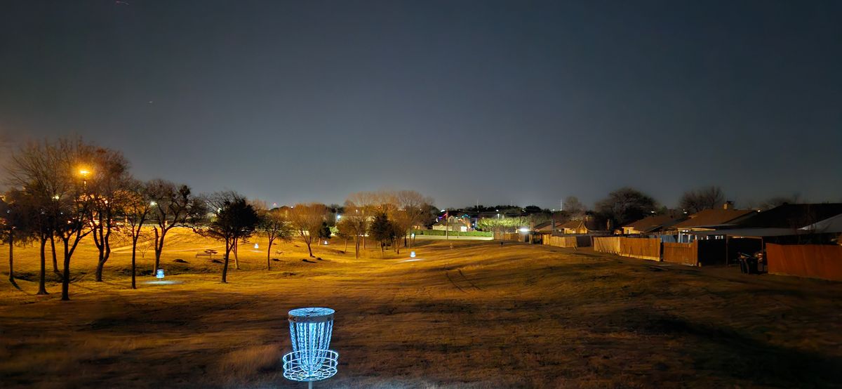 We played a glow round out there!