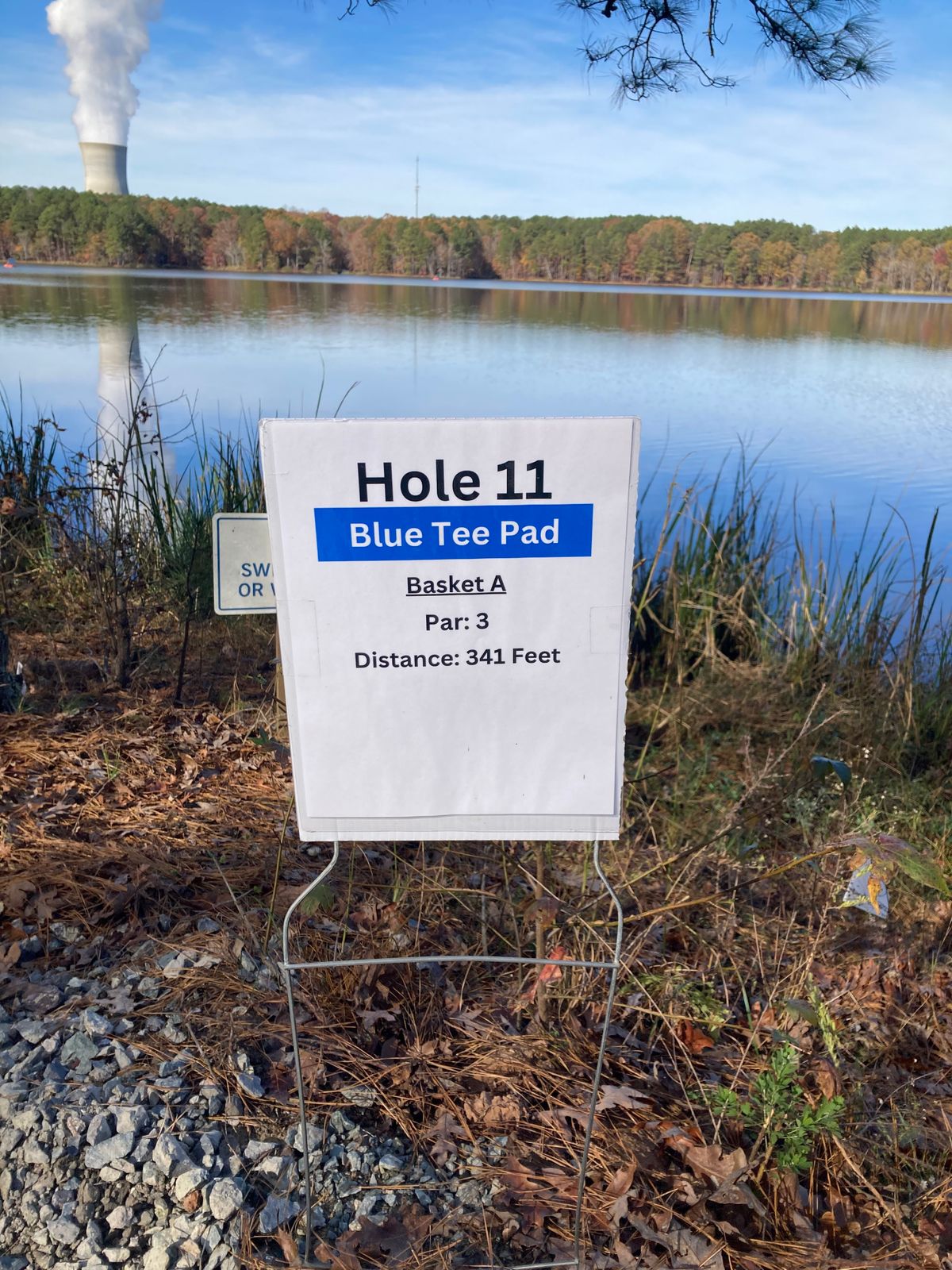 Hole 11 Blue Tee Sign