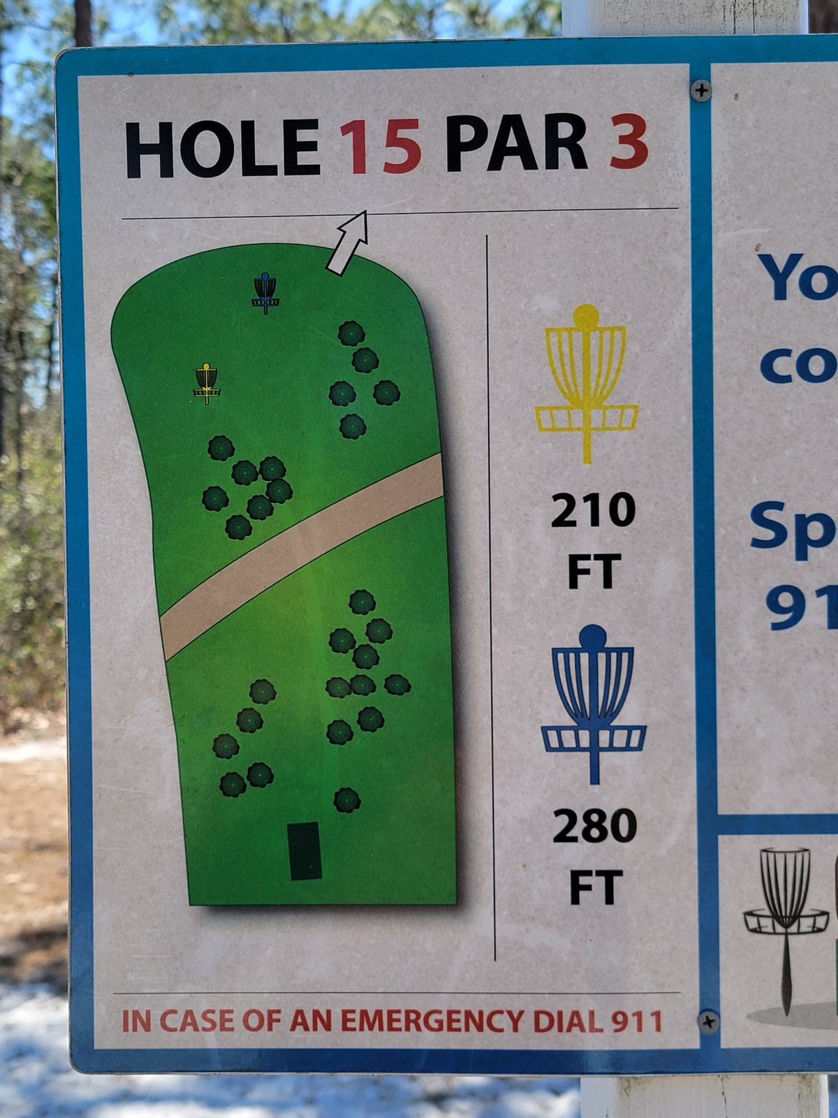 Hole 15 tee sign