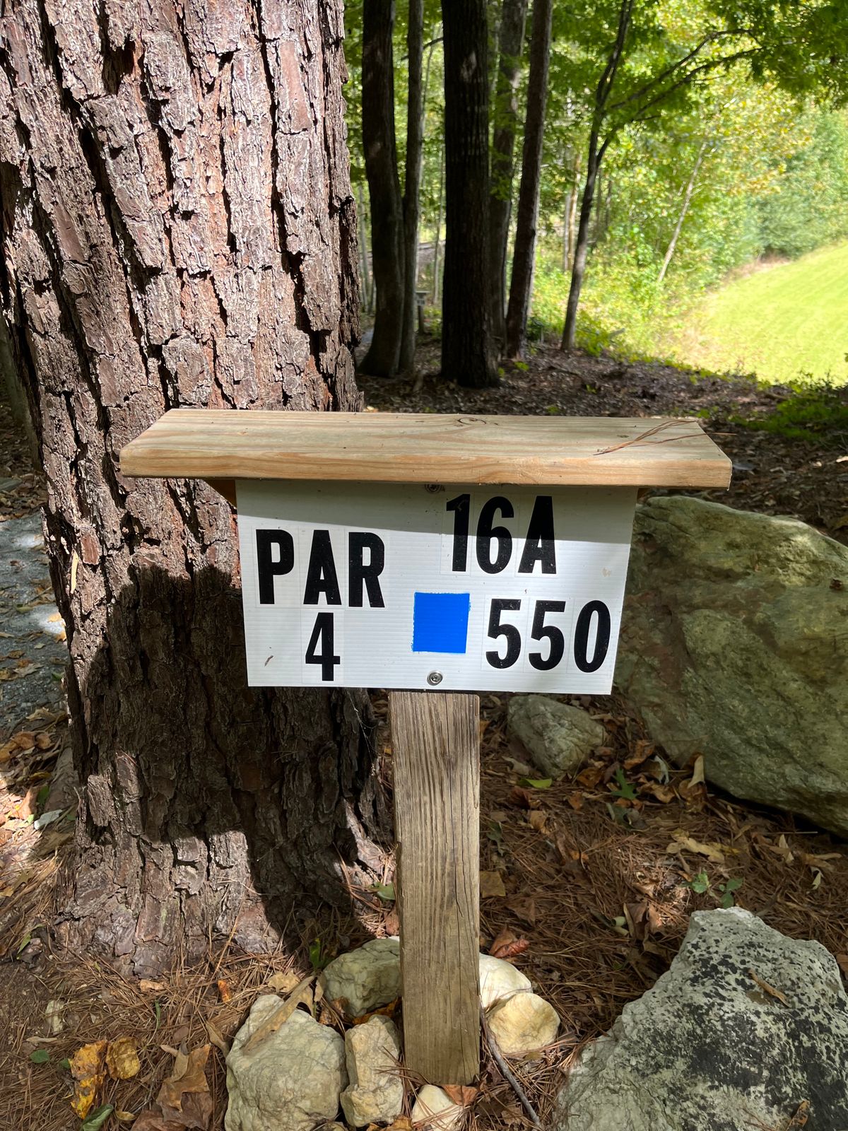 Hole 16A sign