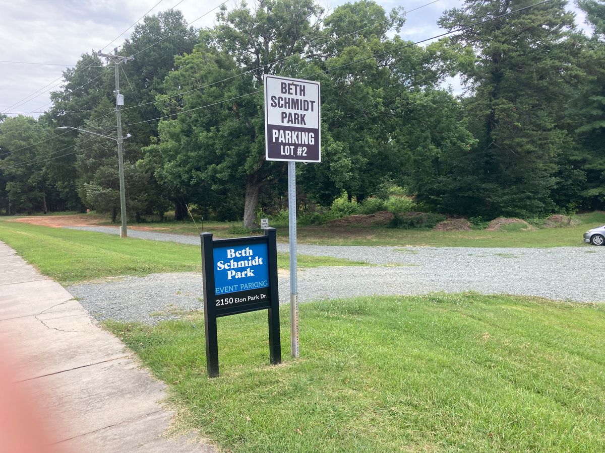 This is the parking lot next to the course