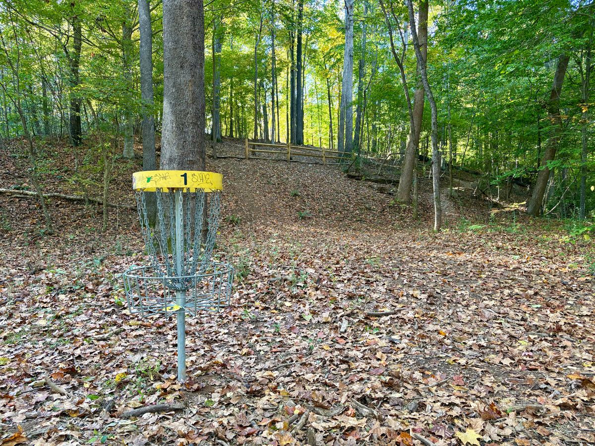 Hole 1 basket to tee