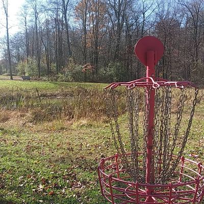 Hole 1 looking back across the pond