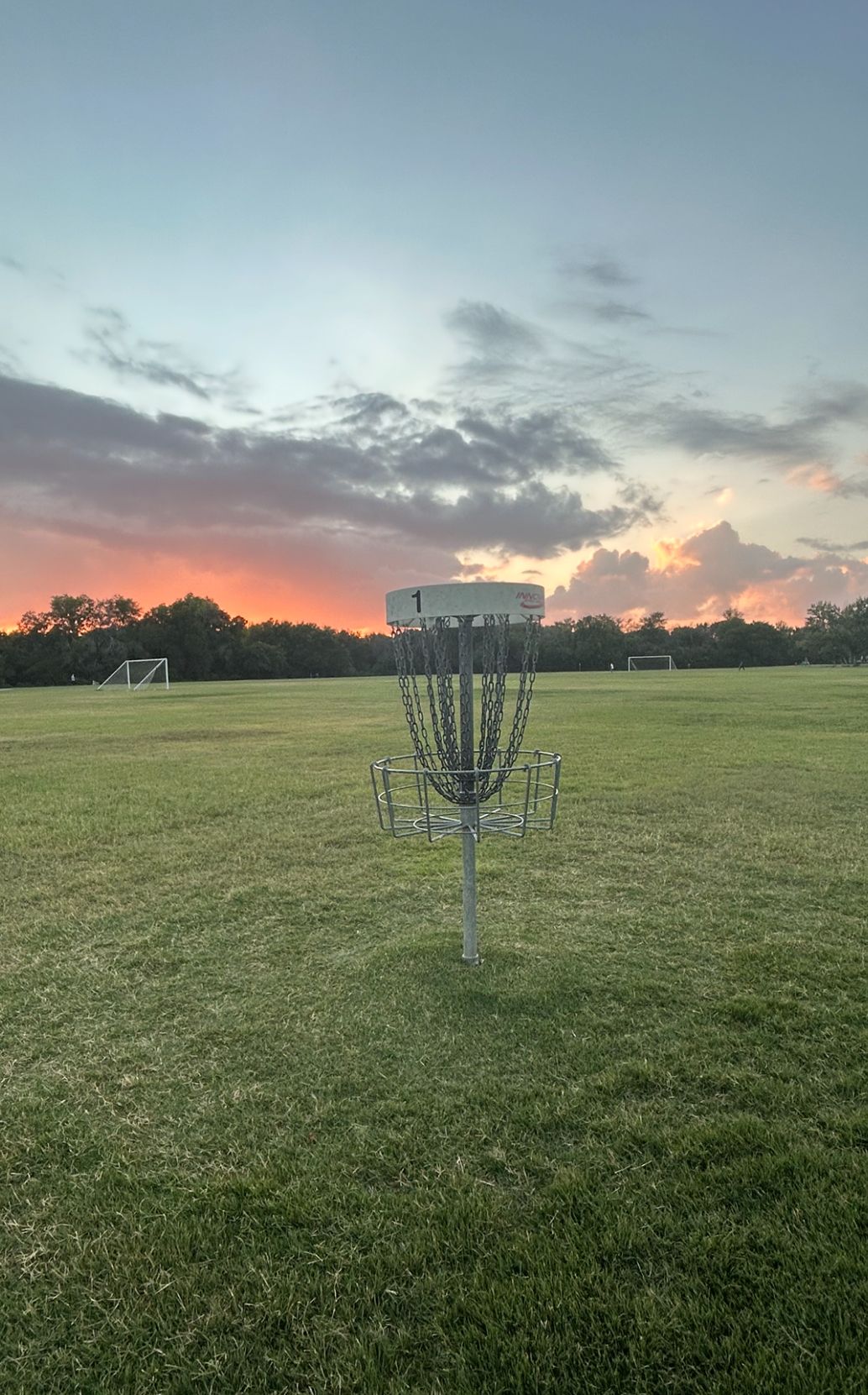 Hole #1 with a beautiful sunset