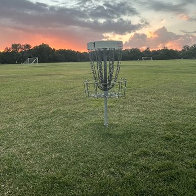 Hole #1 with a beautiful sunset