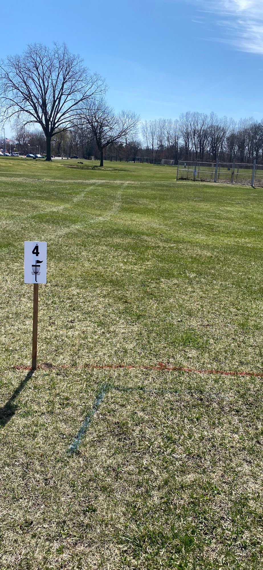 Hole 4 is past the baseball fields