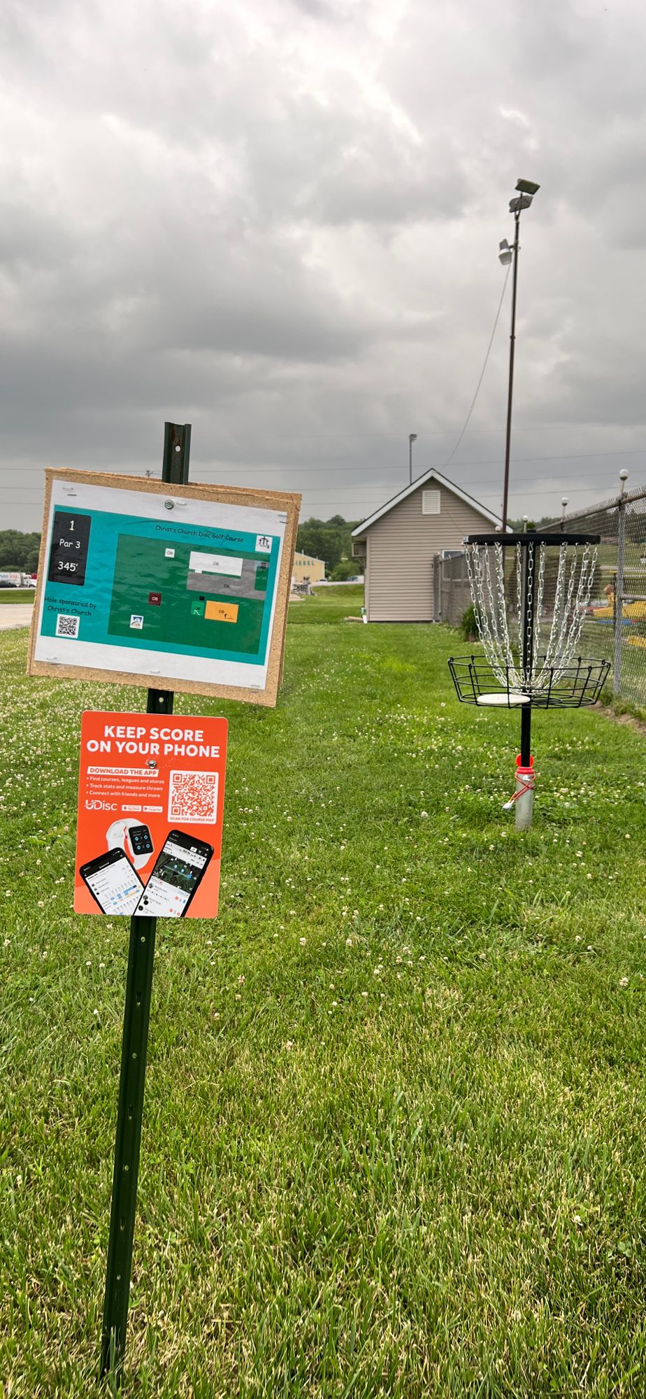 first pad/tee and 9th hole basket shot with a putter