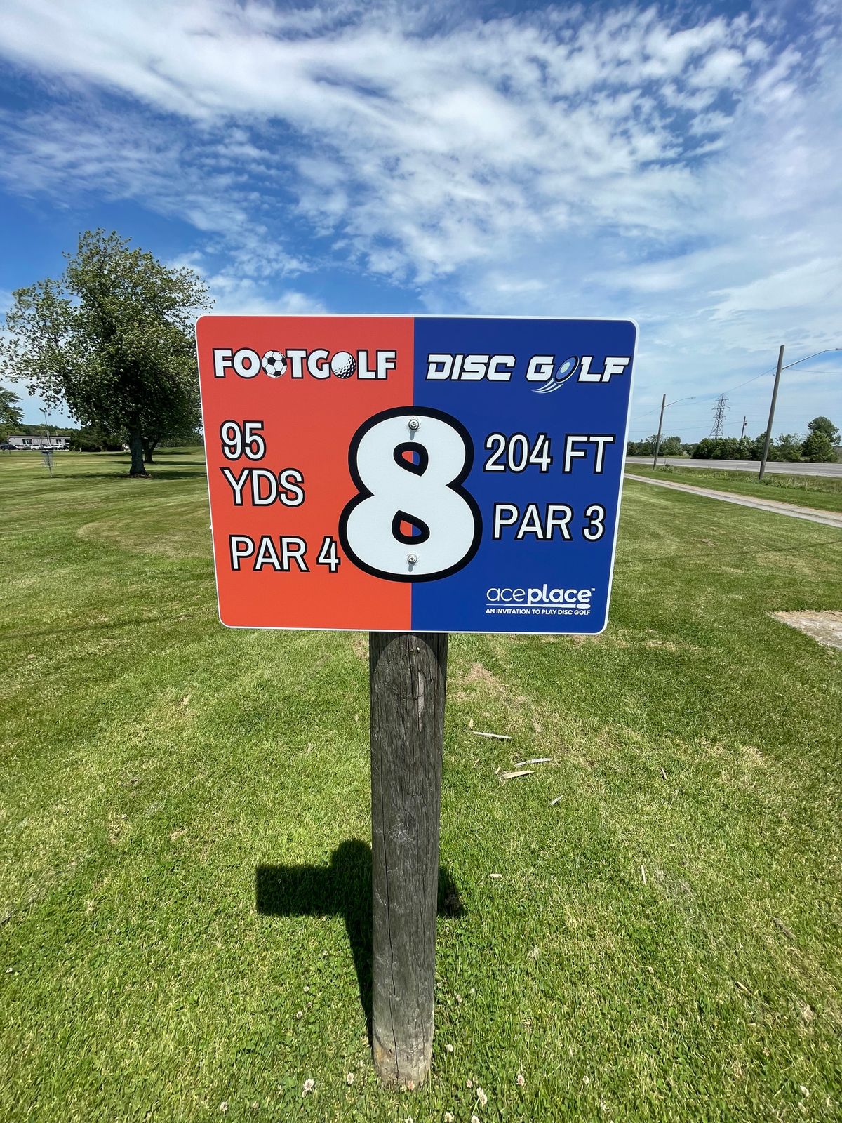 Hole 8 sign