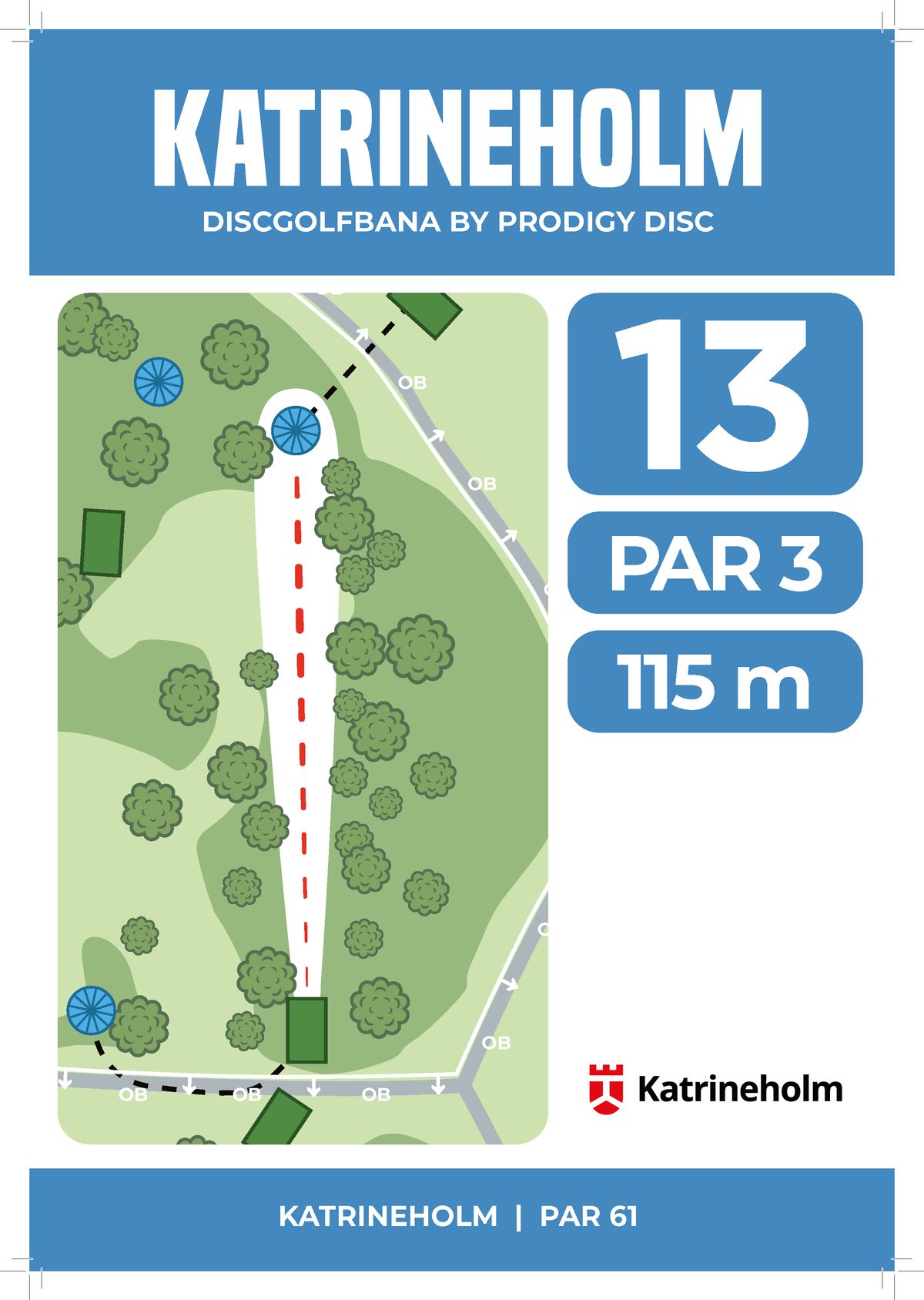 Hålkarta 13, par 3, 115 m