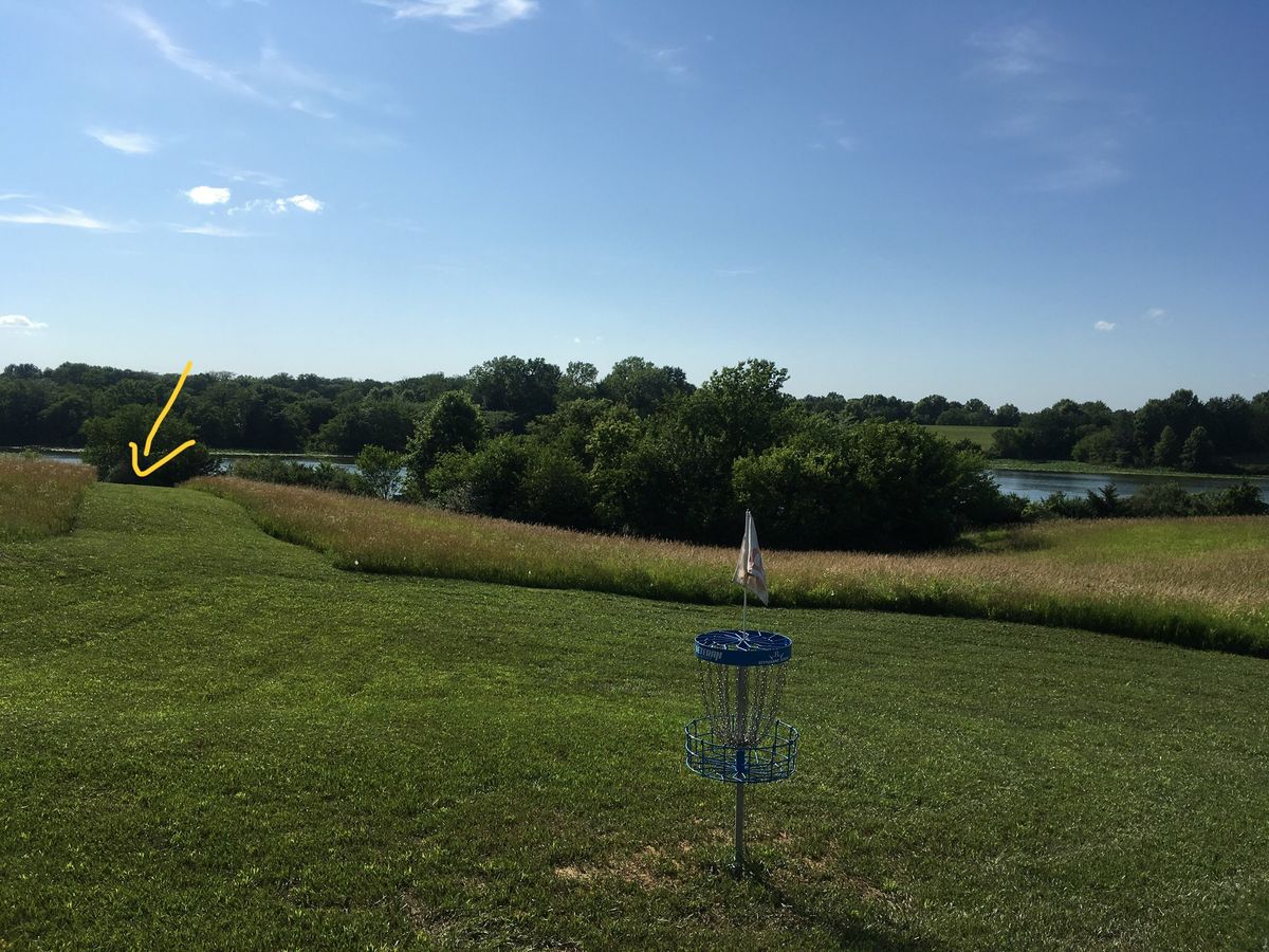Hole 15 basket to tee