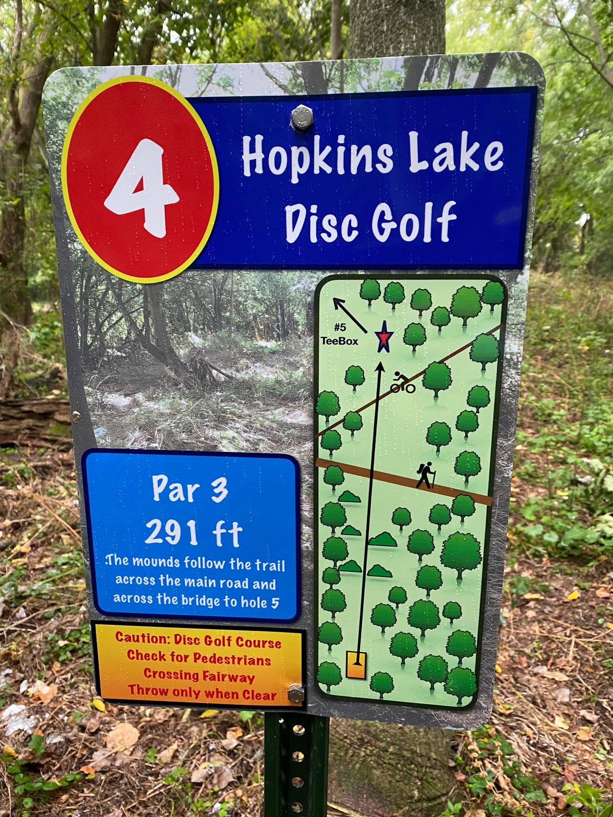 Hole 4 Tee Sign.