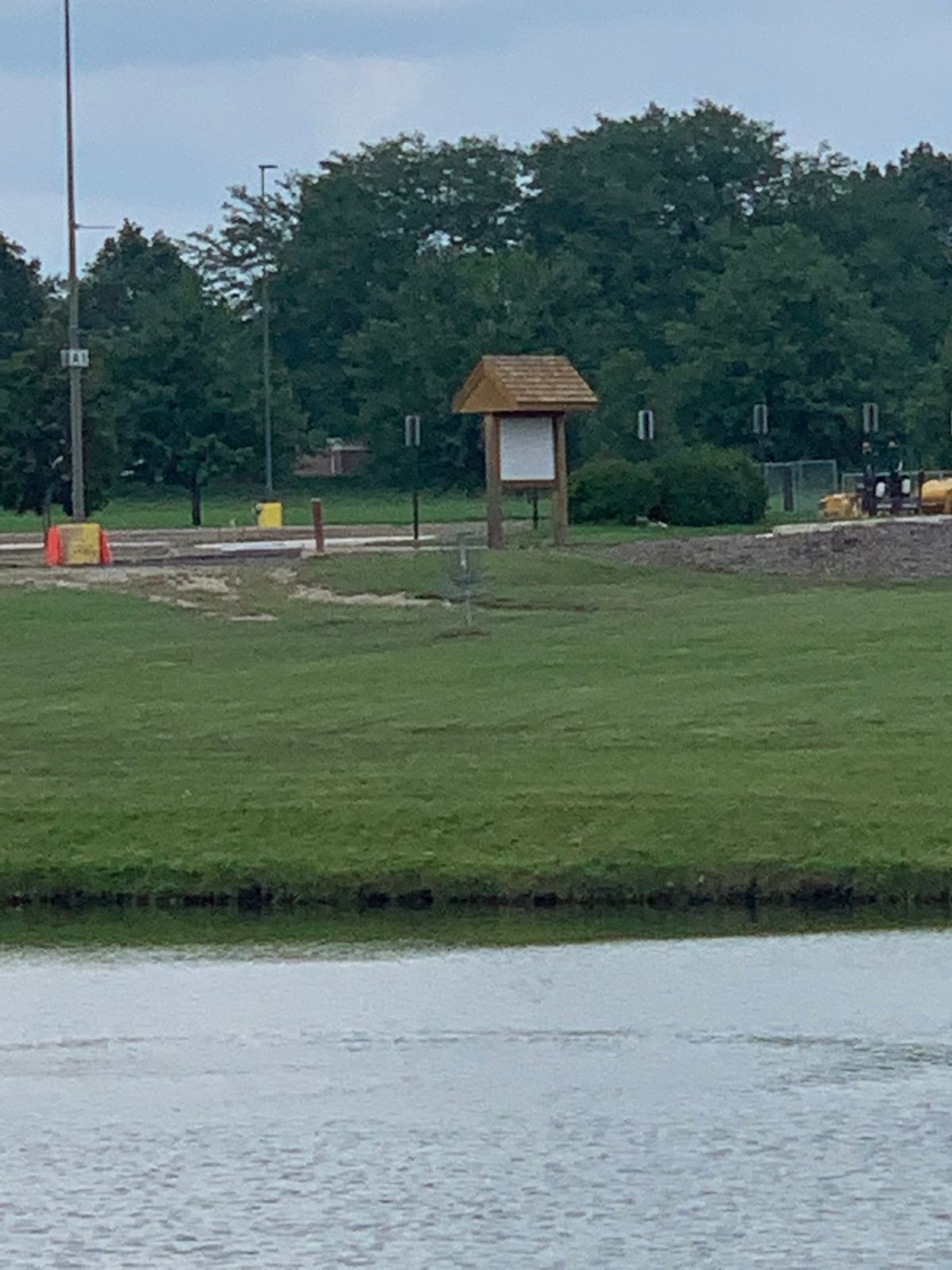 View of basket from number 9 long tee pad