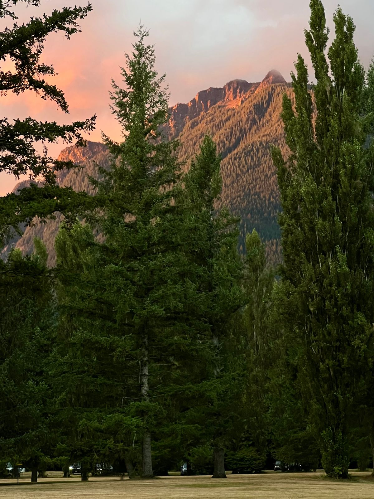 Last round on front 9 with a stunning view of Mt Si