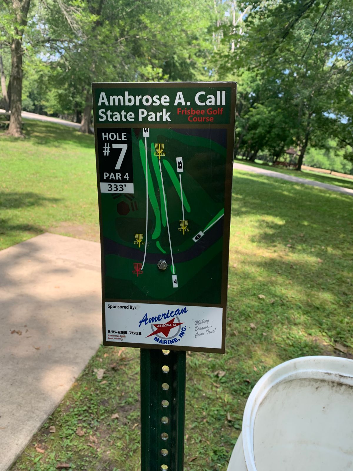 Hole 7 Tee Sign