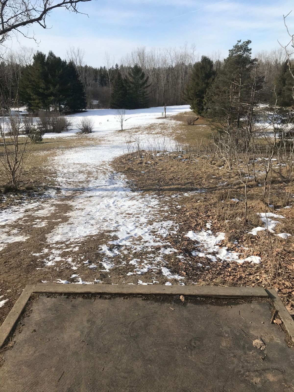Hole 13 tee-  downhill hole