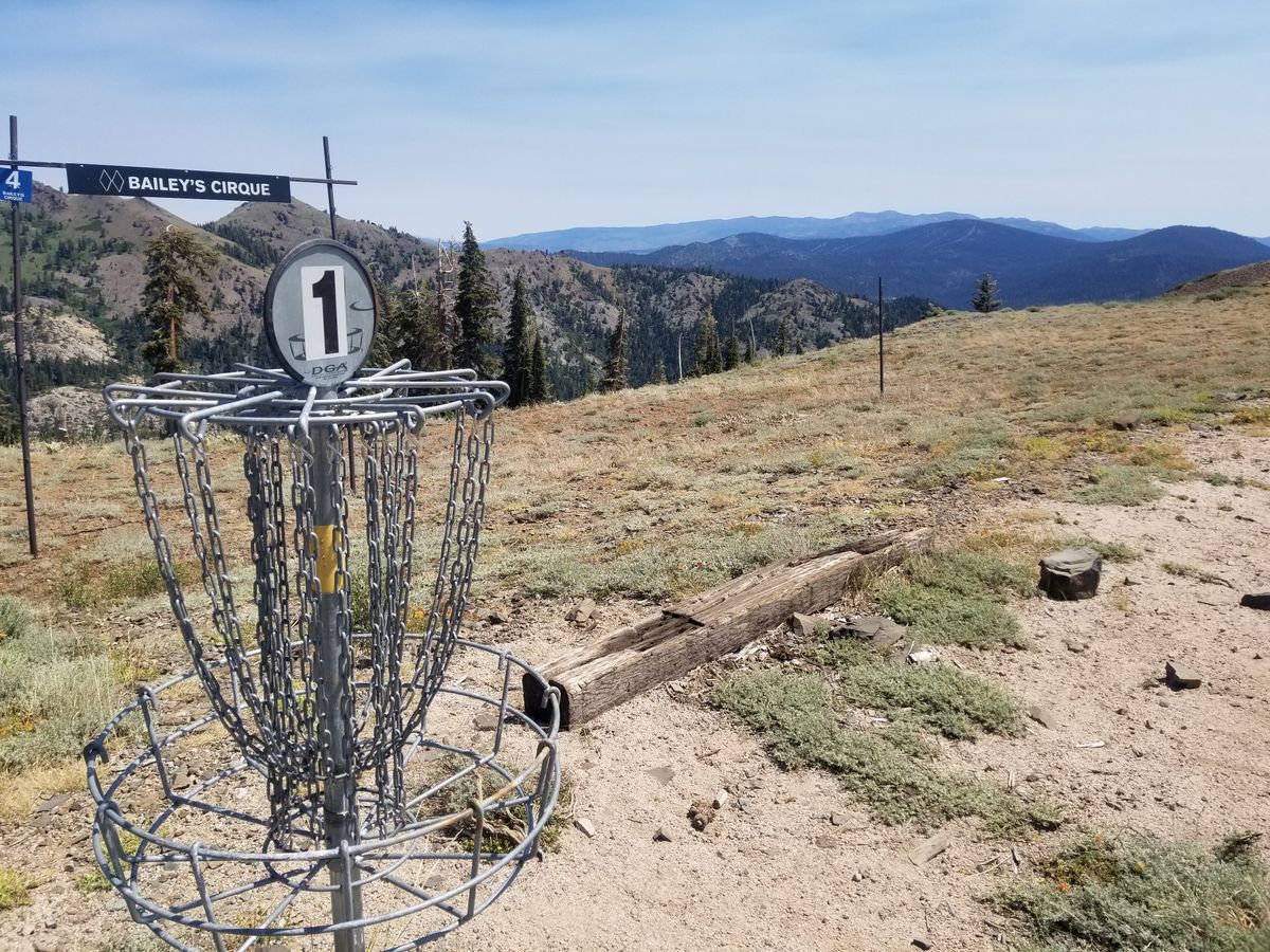 Gorgeous views from High Camp. Wish they didn't charge the gondola price to come play because of the course, flypad, and basket's condition are in disrepair. Uneven flypads placed directly on rocky surface, broken welds on trays with unleveled chains, and no ssignage.