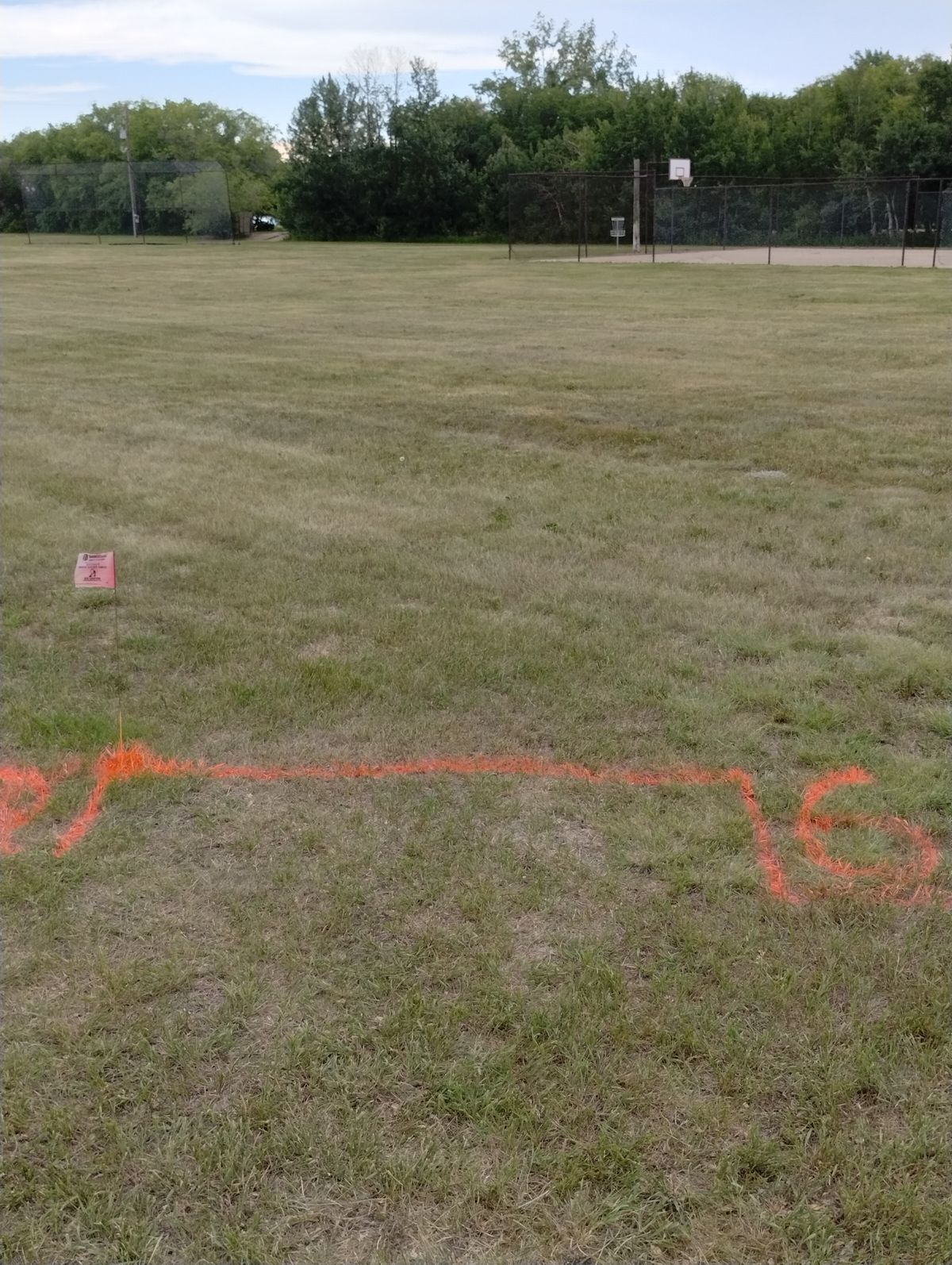 Hole 6 basketball court is out of Bounce