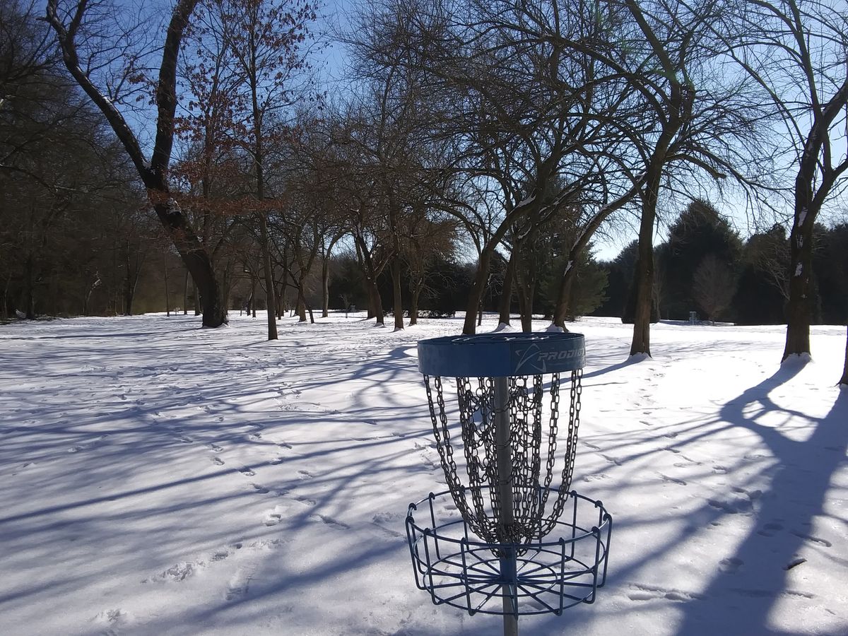 #15 basket looking back toward tee