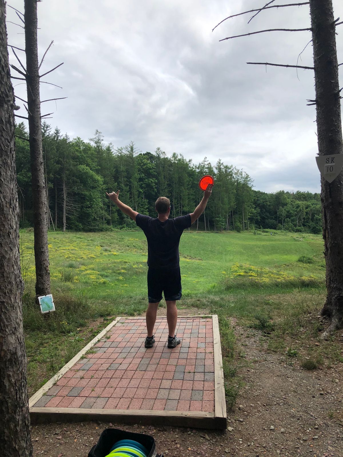 Hole ten was super hard with a headwind and six hundred plus feet.  Beautiful though
