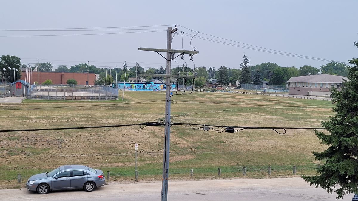 The field in back of Winakwa community Centre