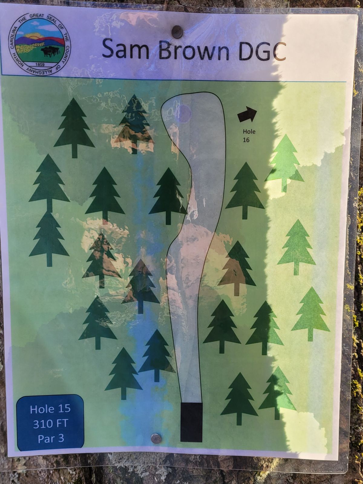 Hole #15 map