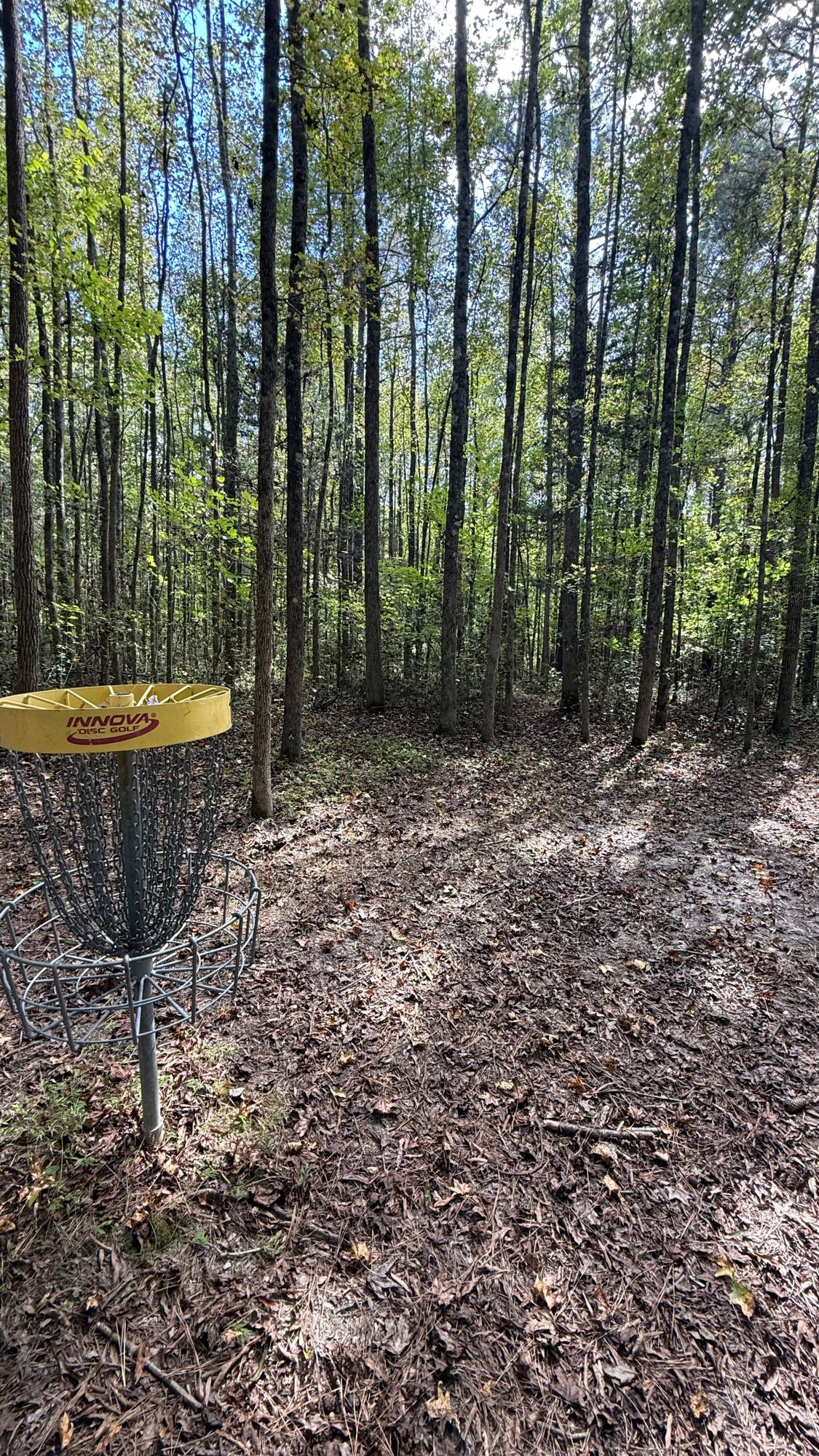 Take this small path through the woods.  You’ll see hole 16 first, keep going & you’ll run into 15