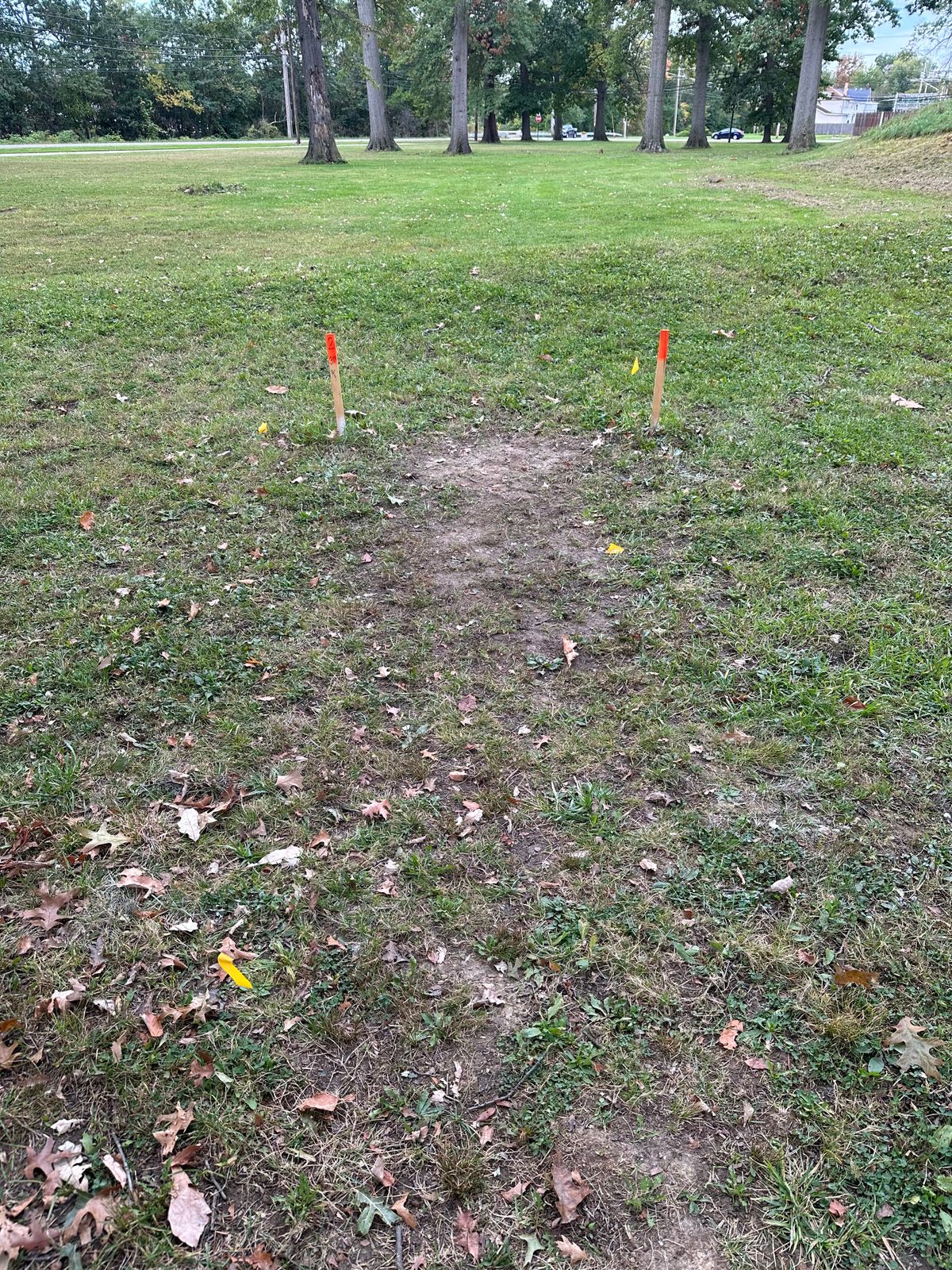Needs concrete pads, some tees have roots or they’re uneven.
