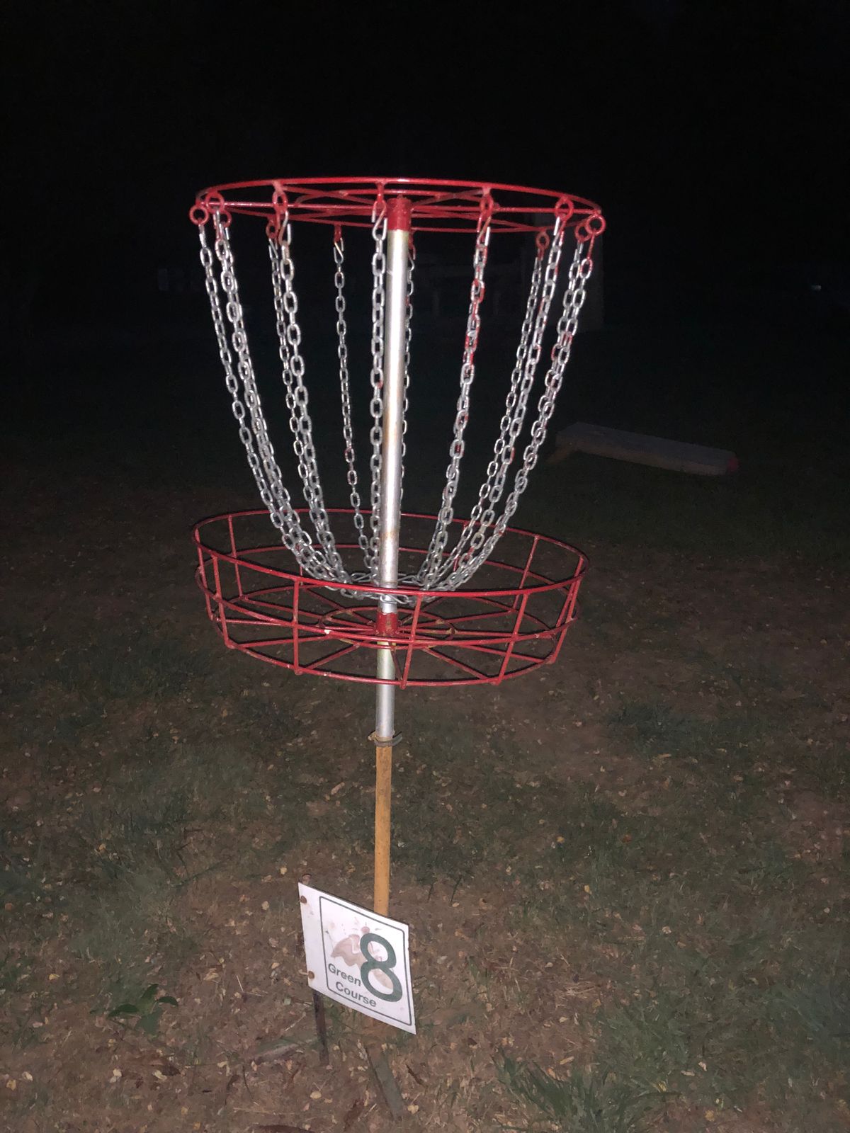 Hole 8 looking back at night