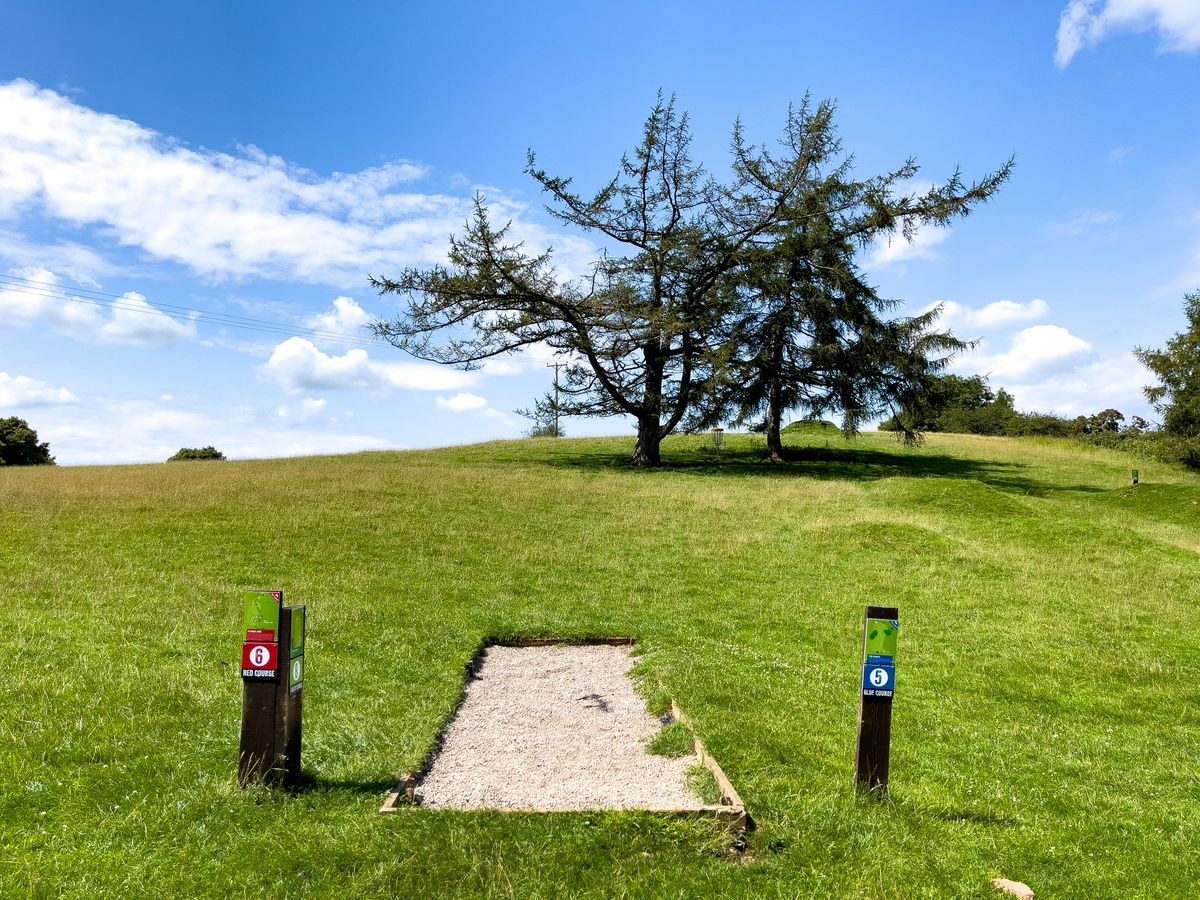 Many tees are combined for different course layouts. Shown is Tee for holes 5/6.