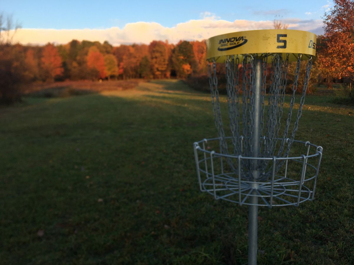 Hole 5 from behind with fall colors 10/13/22
