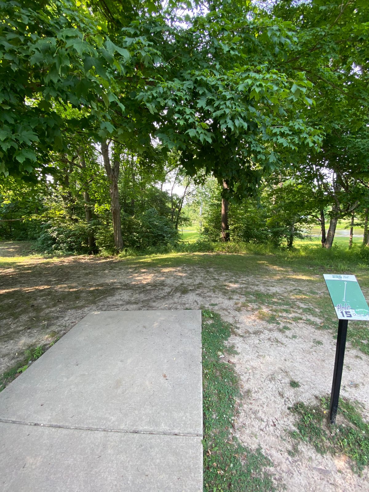 Downhill tee shot on 15