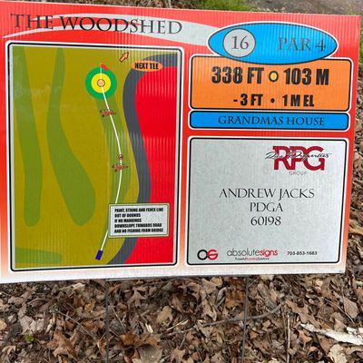 Hole #16 sign