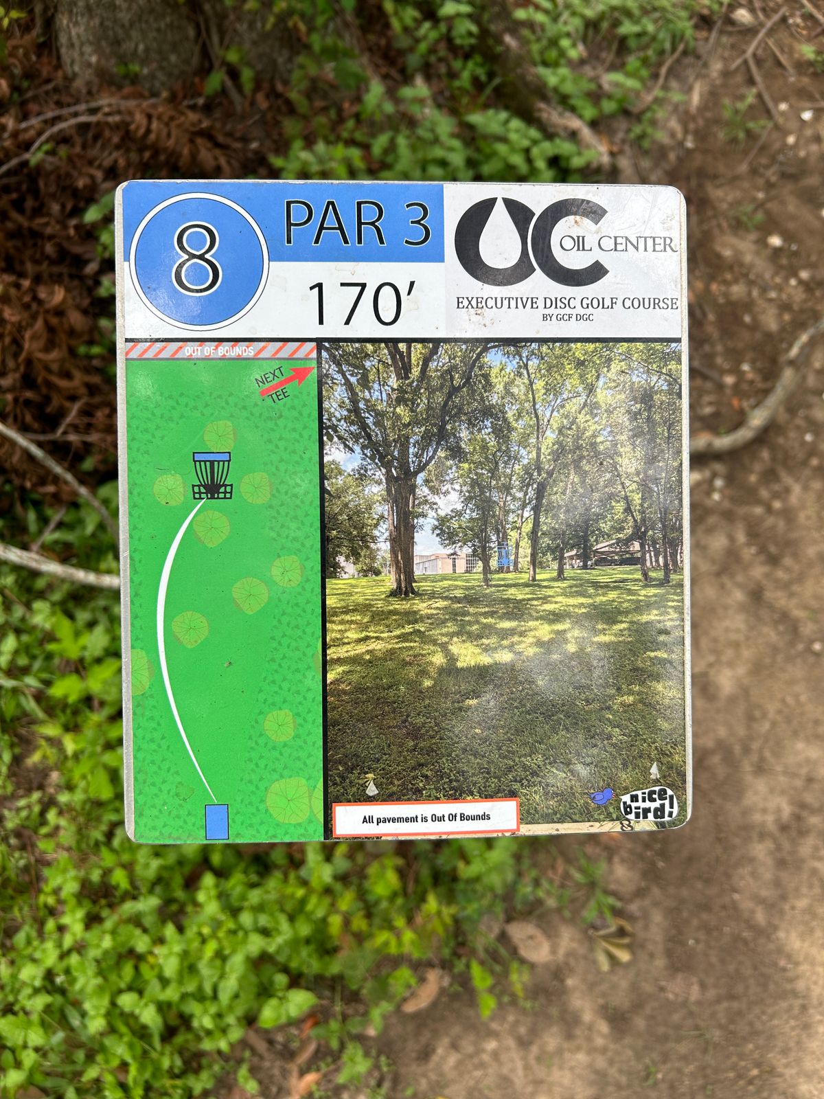 Hole 8 Tee Sign