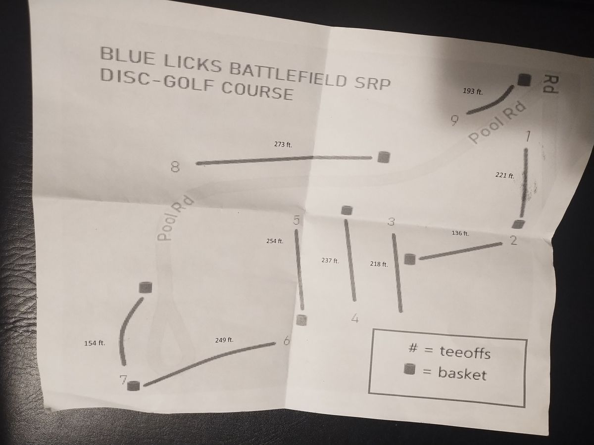 Course layout map