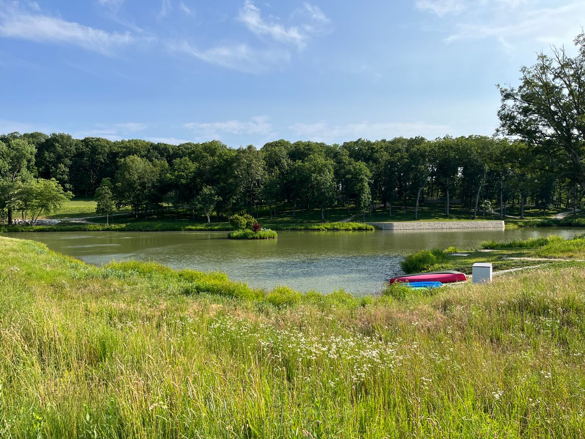 Across the lake to hole 7. 