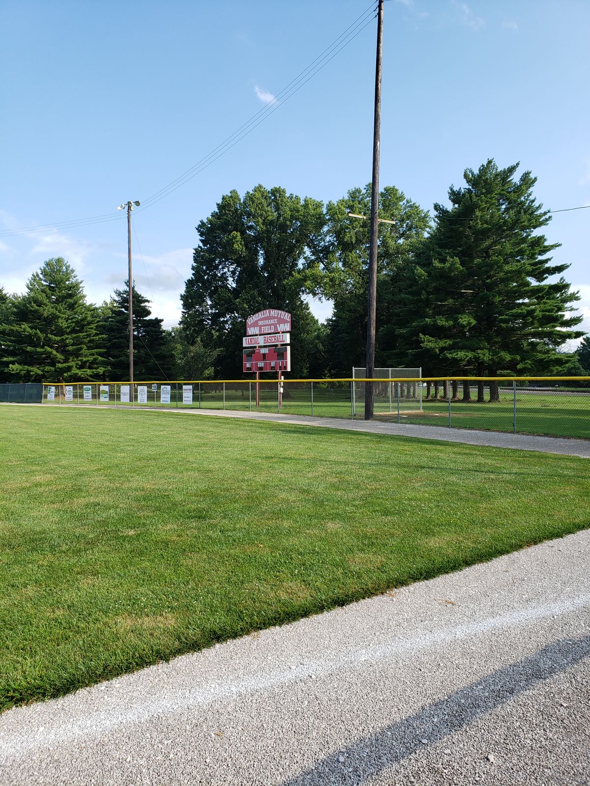 Entire DG course located around this ball field.