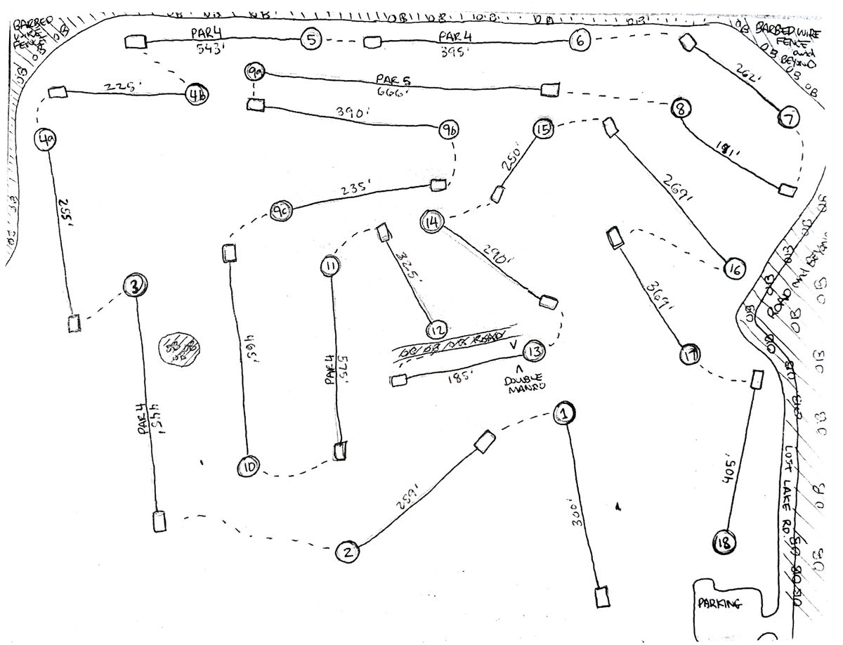 SANCTUARY TWO MAP 21 Hole Layout